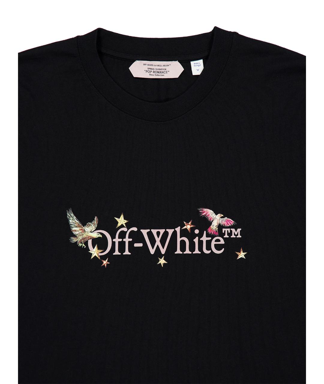 OFF-WHITE Черная хлопковая футболка, фото 2