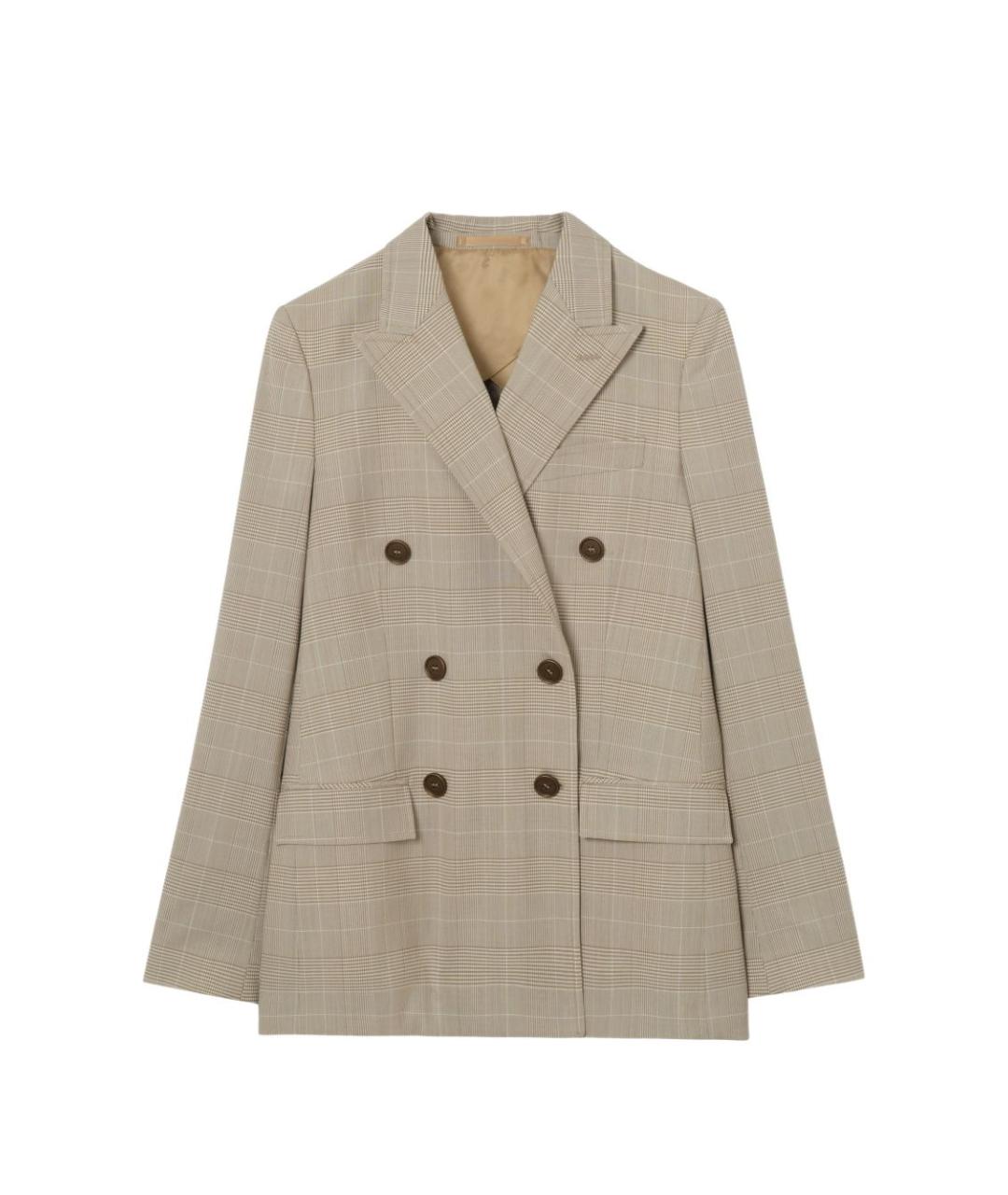 BURBERRY Бежевый шерстяной жакет/пиджак, фото 1