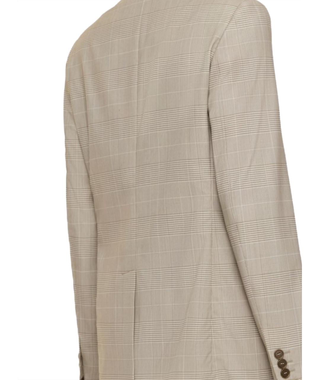 BURBERRY Бежевый шерстяной жакет/пиджак, фото 3