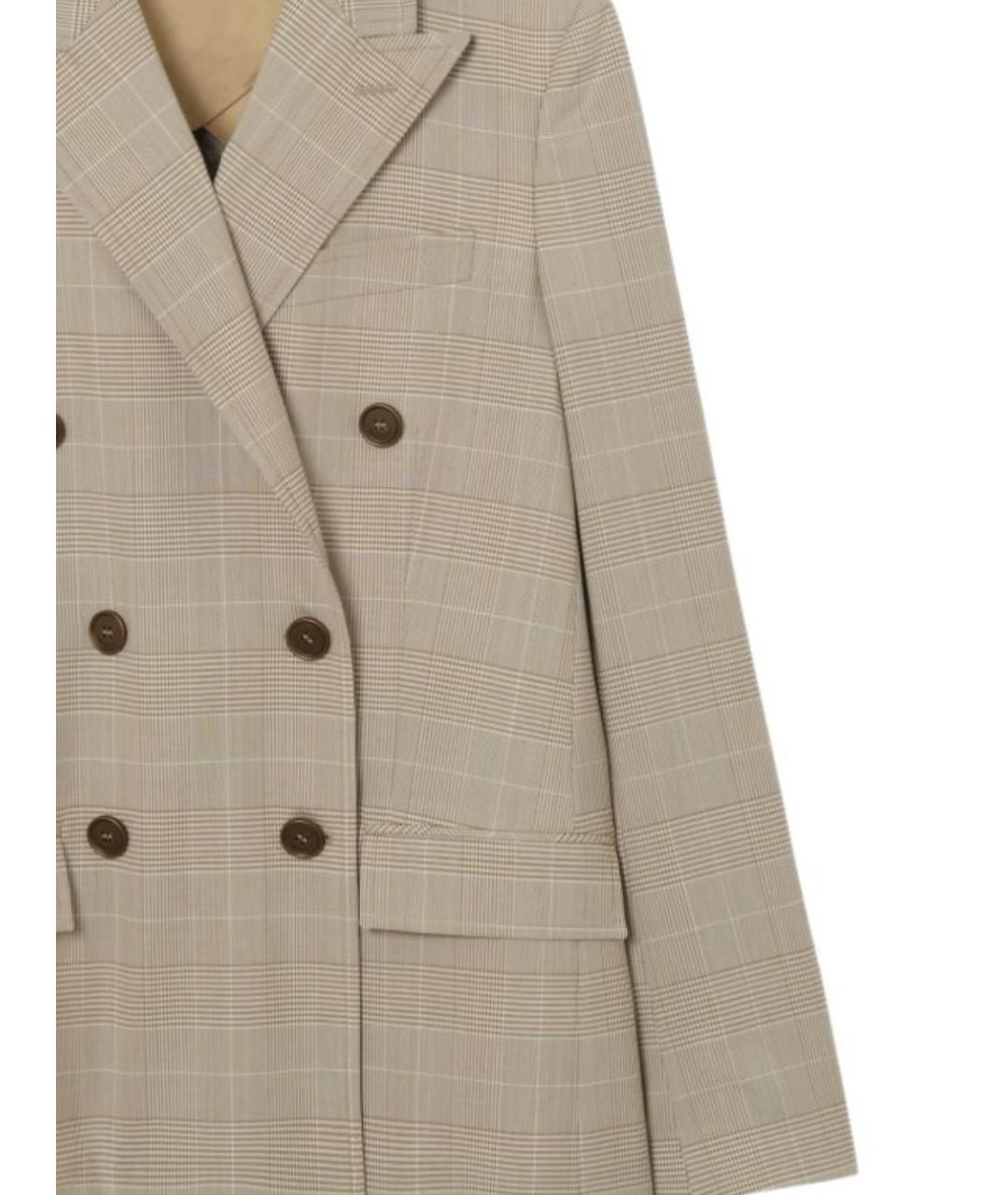 BURBERRY Бежевый шерстяной жакет/пиджак, фото 2