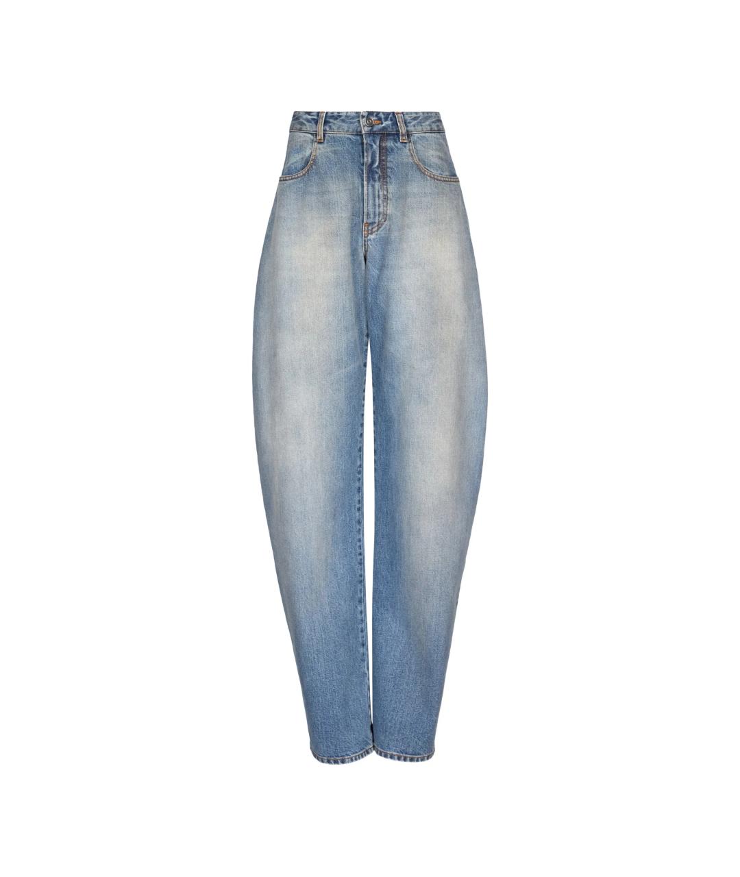 ALAIA Голубые хлопковые прямые джинсы, фото 1