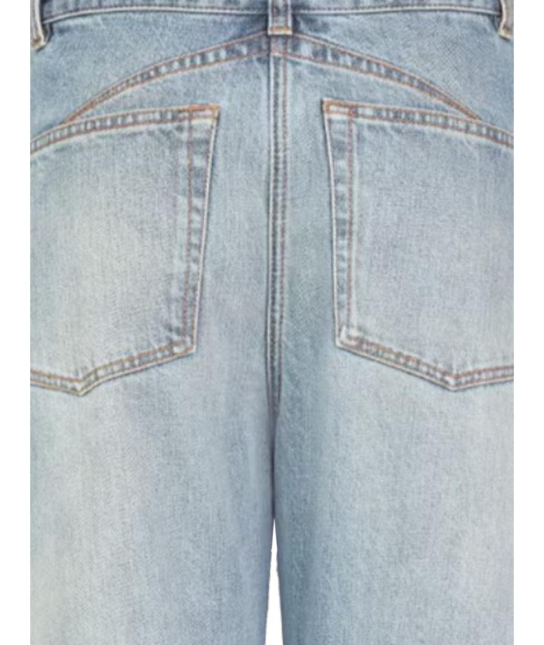 ALAIA Голубые хлопковые прямые джинсы, фото 3