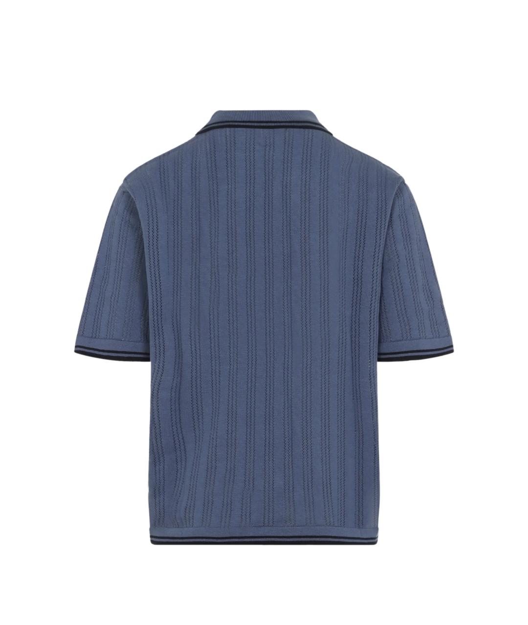 CARHARTT WIP Синее хлопковое поло с коротким рукавом, фото 3