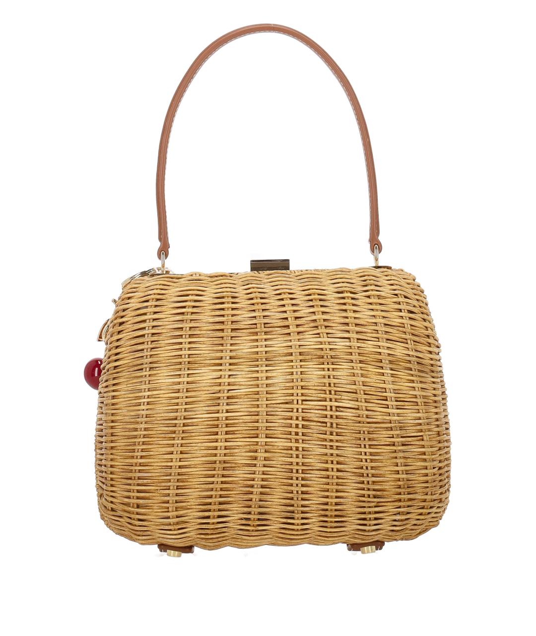 SELF-PORTRAIT Бежевая пелетеная сумка через плечо, фото 3