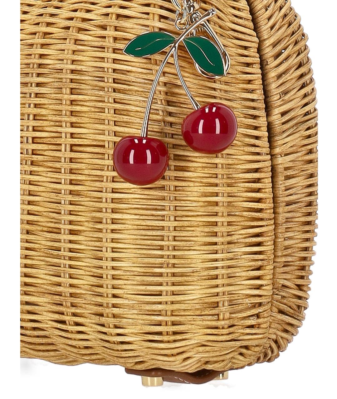 SELF-PORTRAIT Бежевая пелетеная сумка через плечо, фото 4