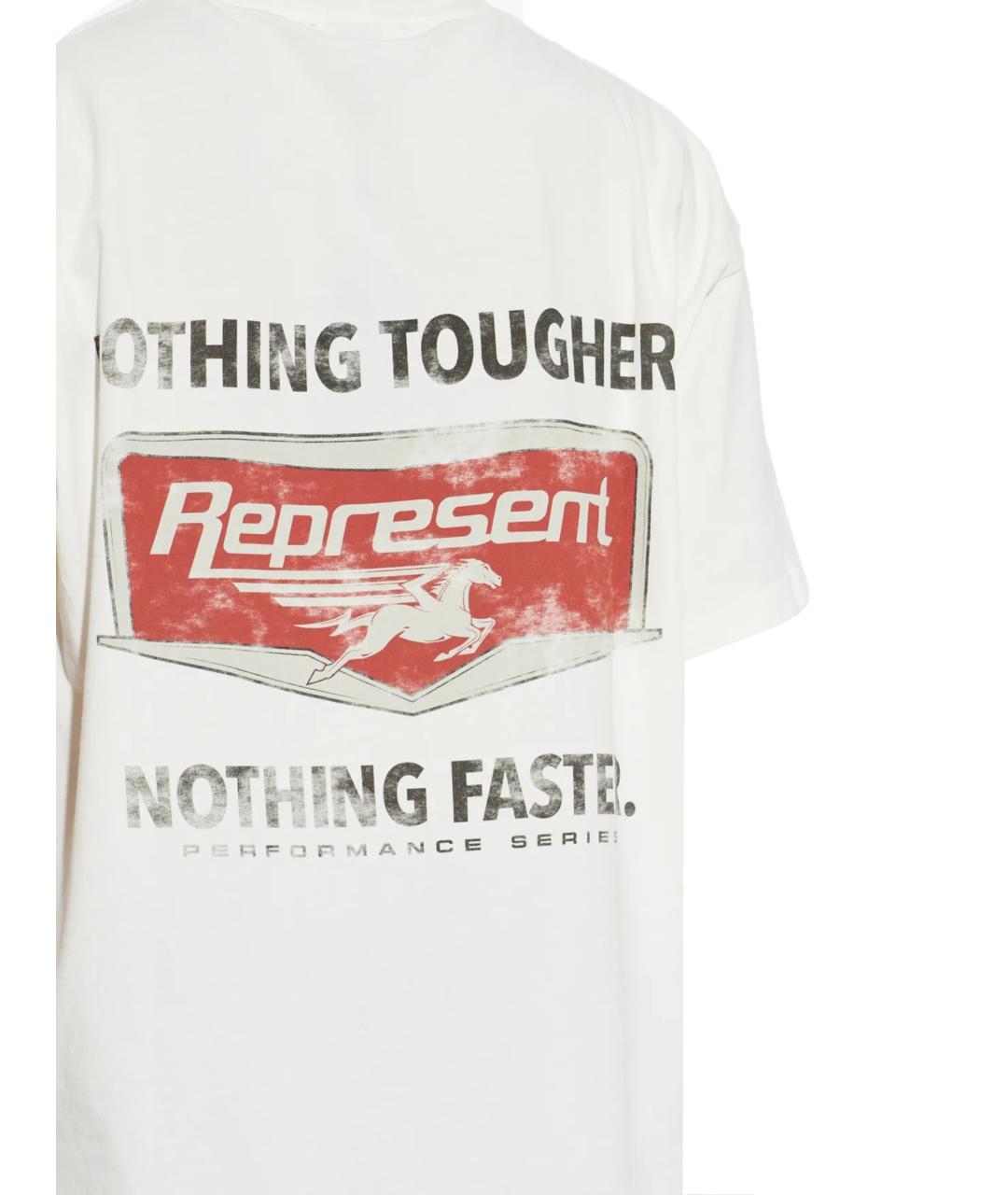 REPRESENT Белая хлопковая футболка, фото 3