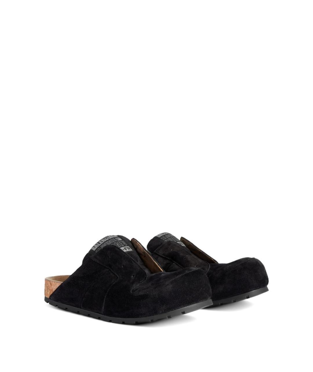 BALENCIAGA Черные замшевые сандалии, фото 2