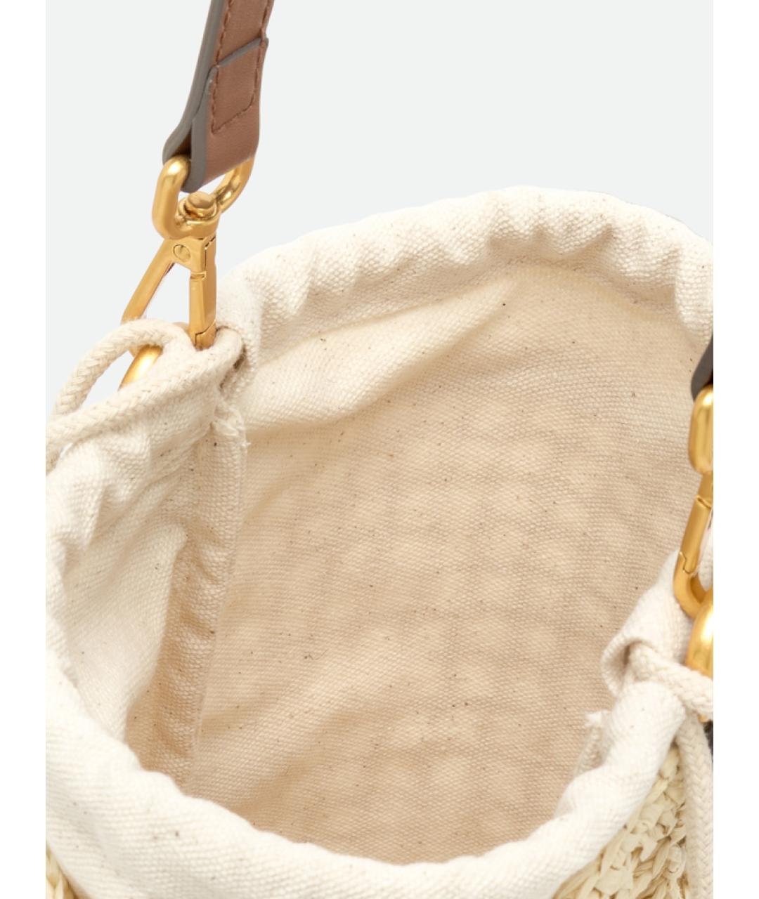 Gianni Chiarini Бежевая плетеная сумка через плечо, фото 5