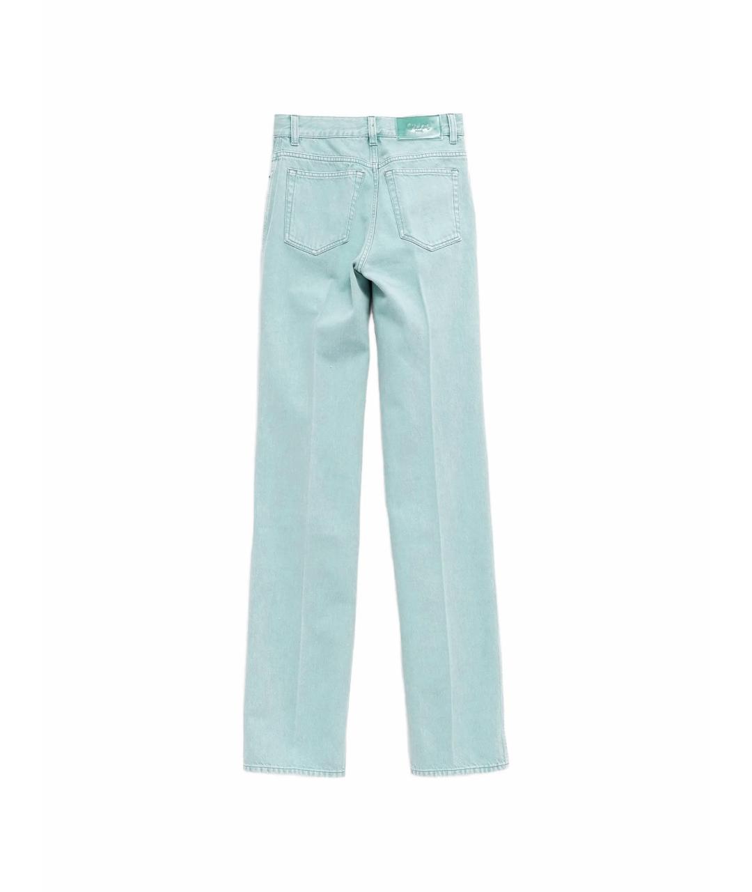 CHLOE Голубые хлопковые прямые брюки, фото 3