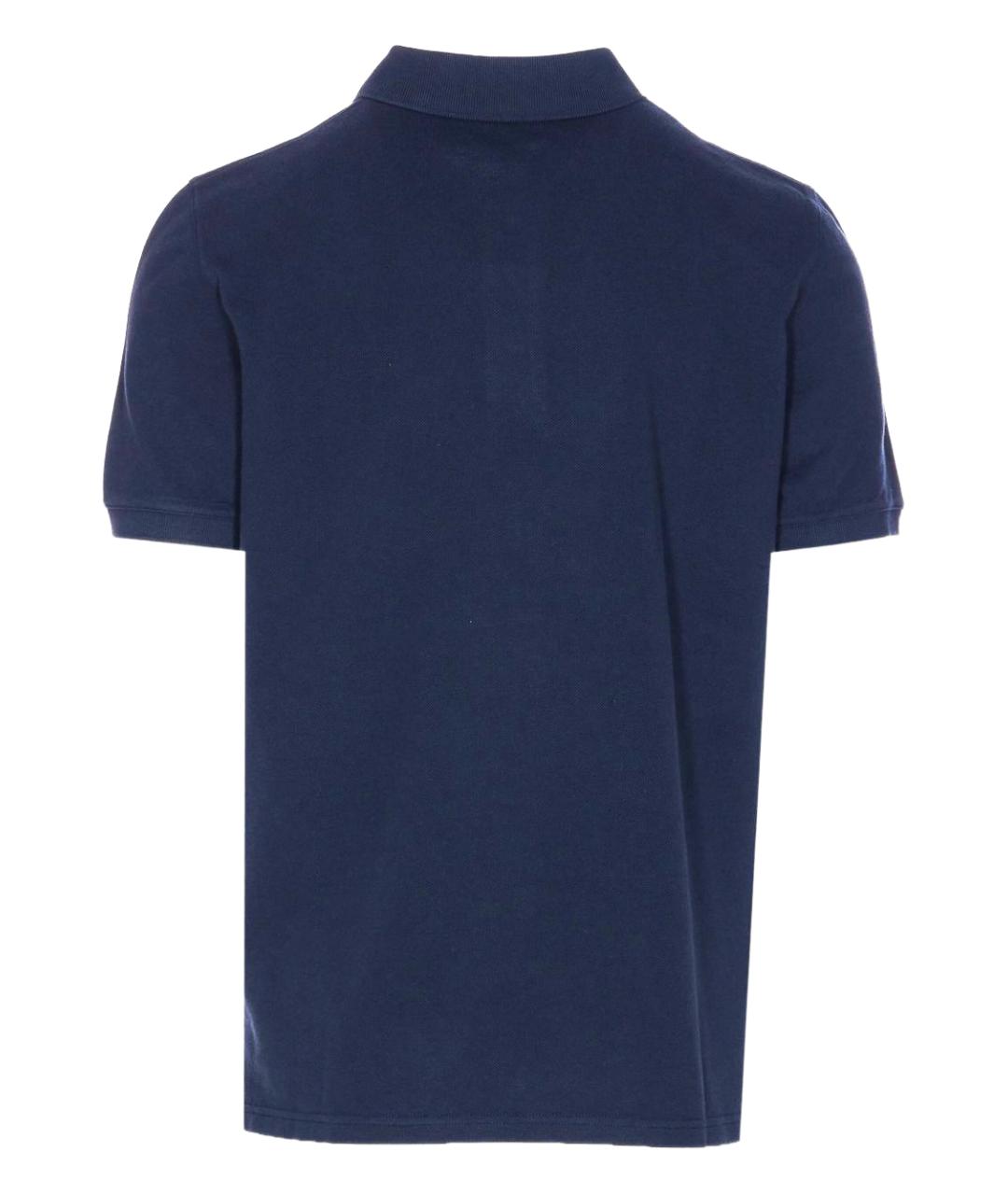 MAISON KITSUNE Синее хлопковое поло с коротким рукавом, фото 3