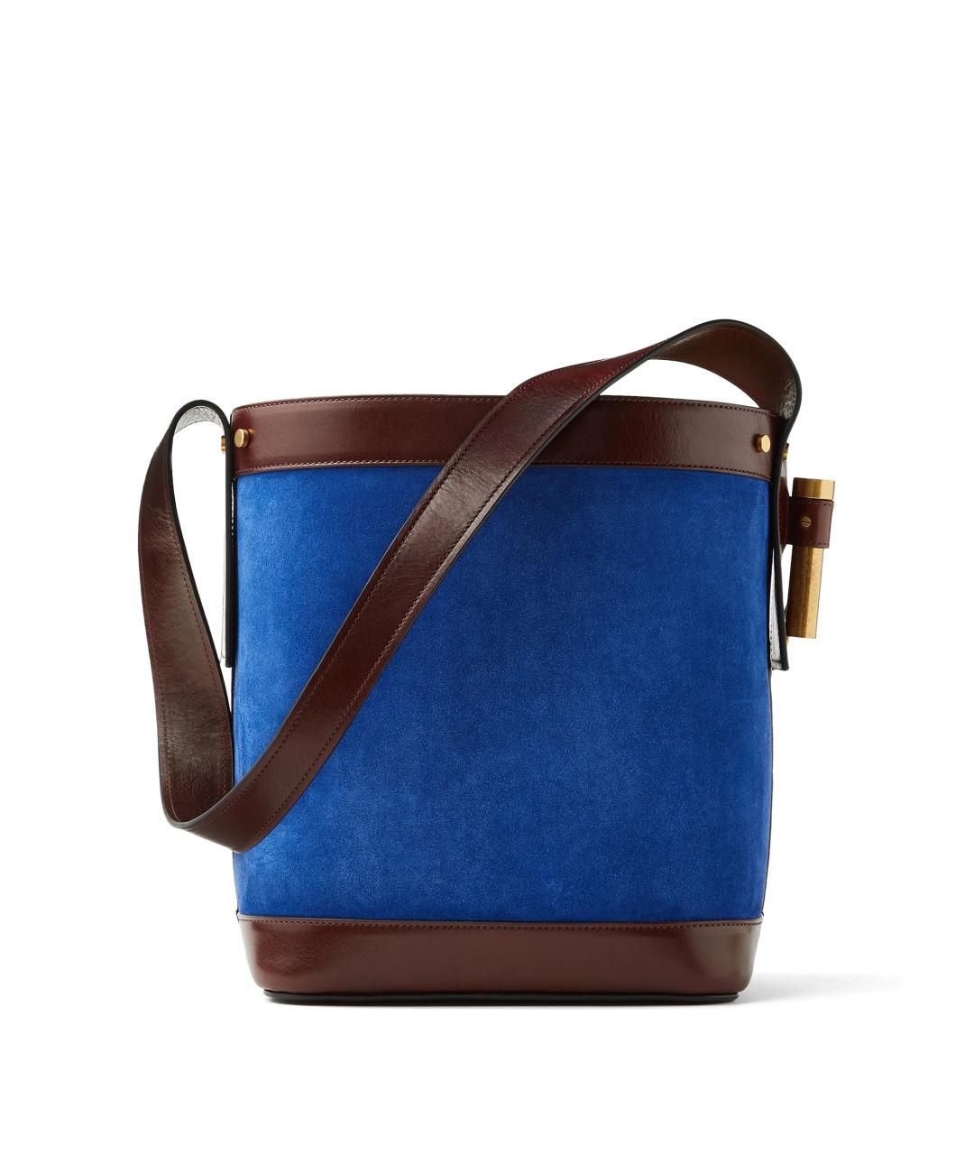 VERSACE Синяя кожаная сумка через плечо, фото 2