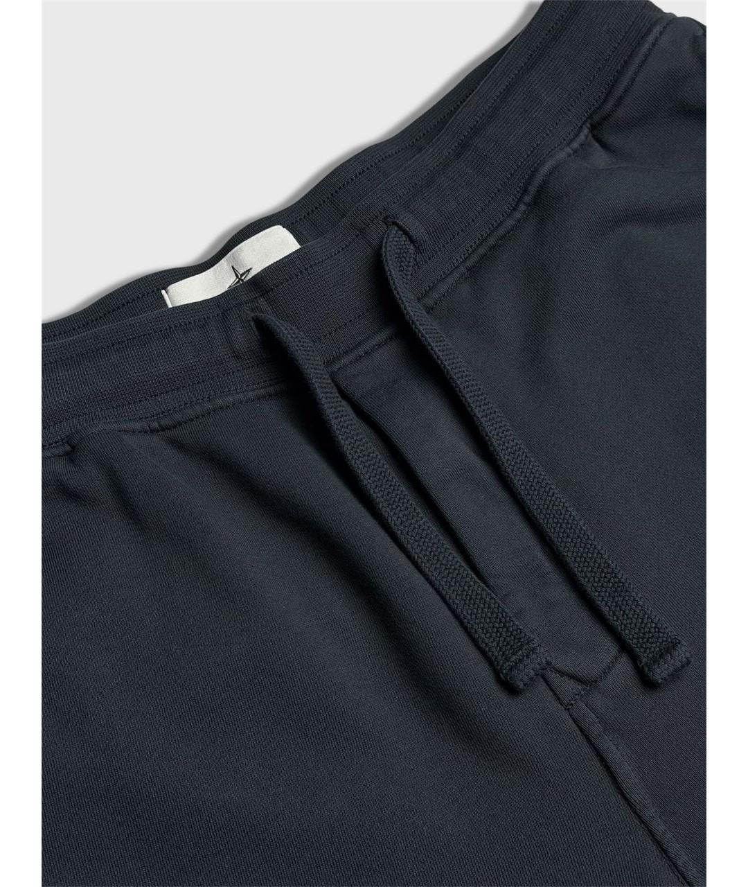 STONE ISLAND Темно-синие хлопковые шорты, фото 3