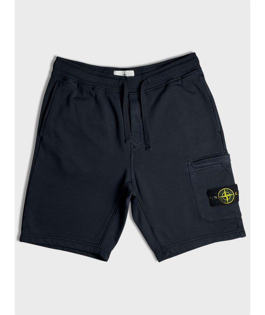 STONE ISLAND Темно-синие хлопковые шорты, фото 6