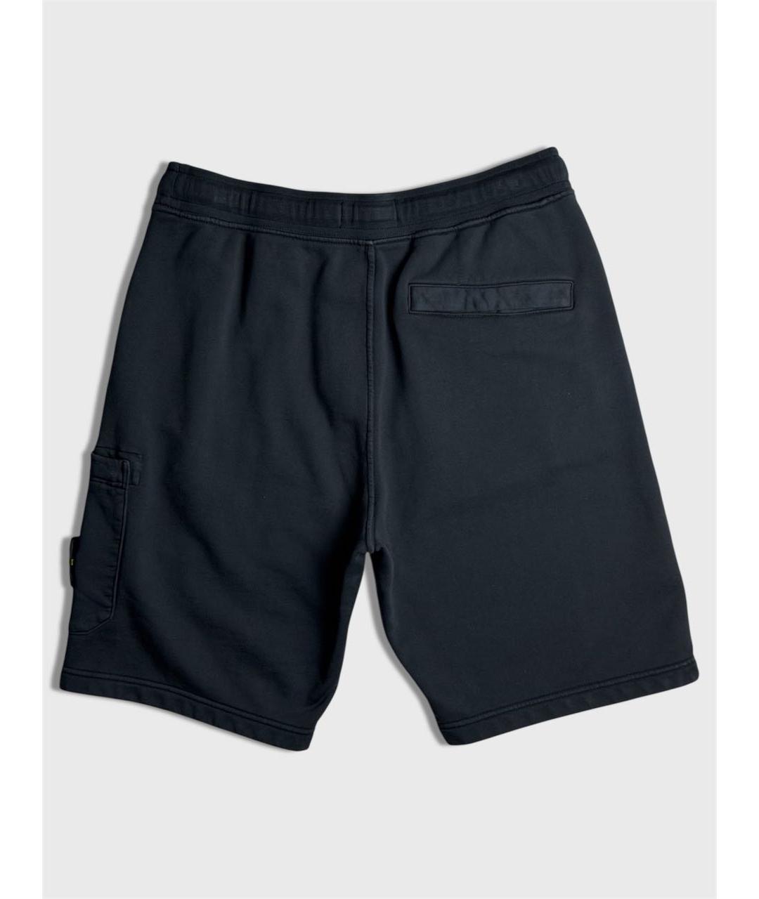 STONE ISLAND Темно-синие хлопковые шорты, фото 2