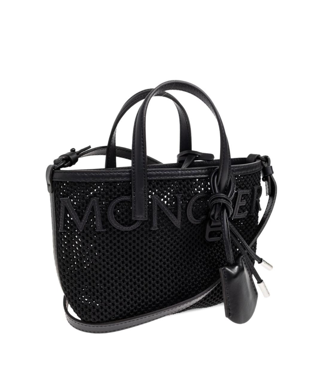 MONCLER Черная тканевая сумка тоут, фото 2