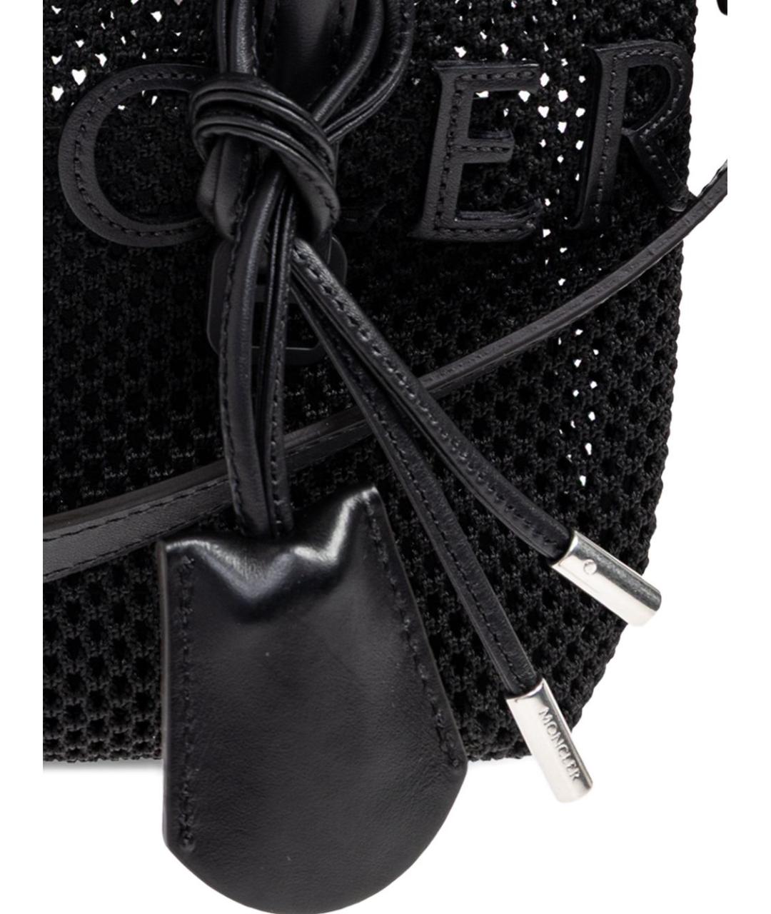 MONCLER Черная тканевая сумка тоут, фото 6