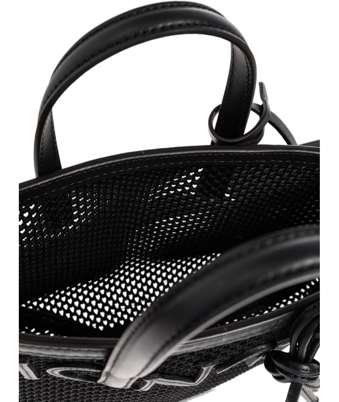 MONCLER Черная тканевая сумка тоут, фото 5