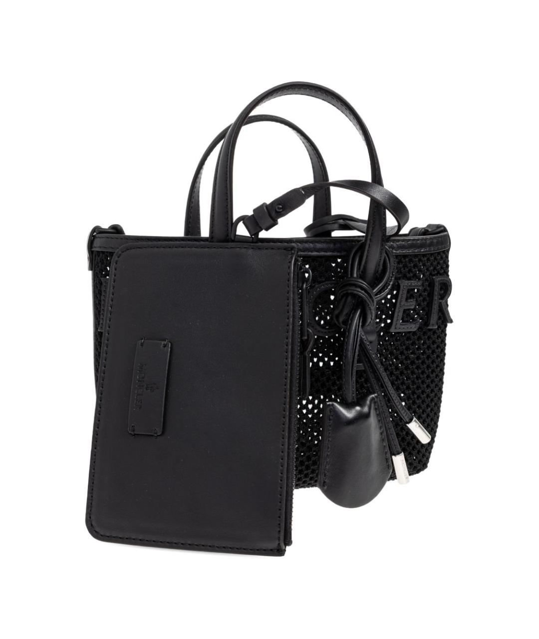 MONCLER Черная тканевая сумка тоут, фото 3