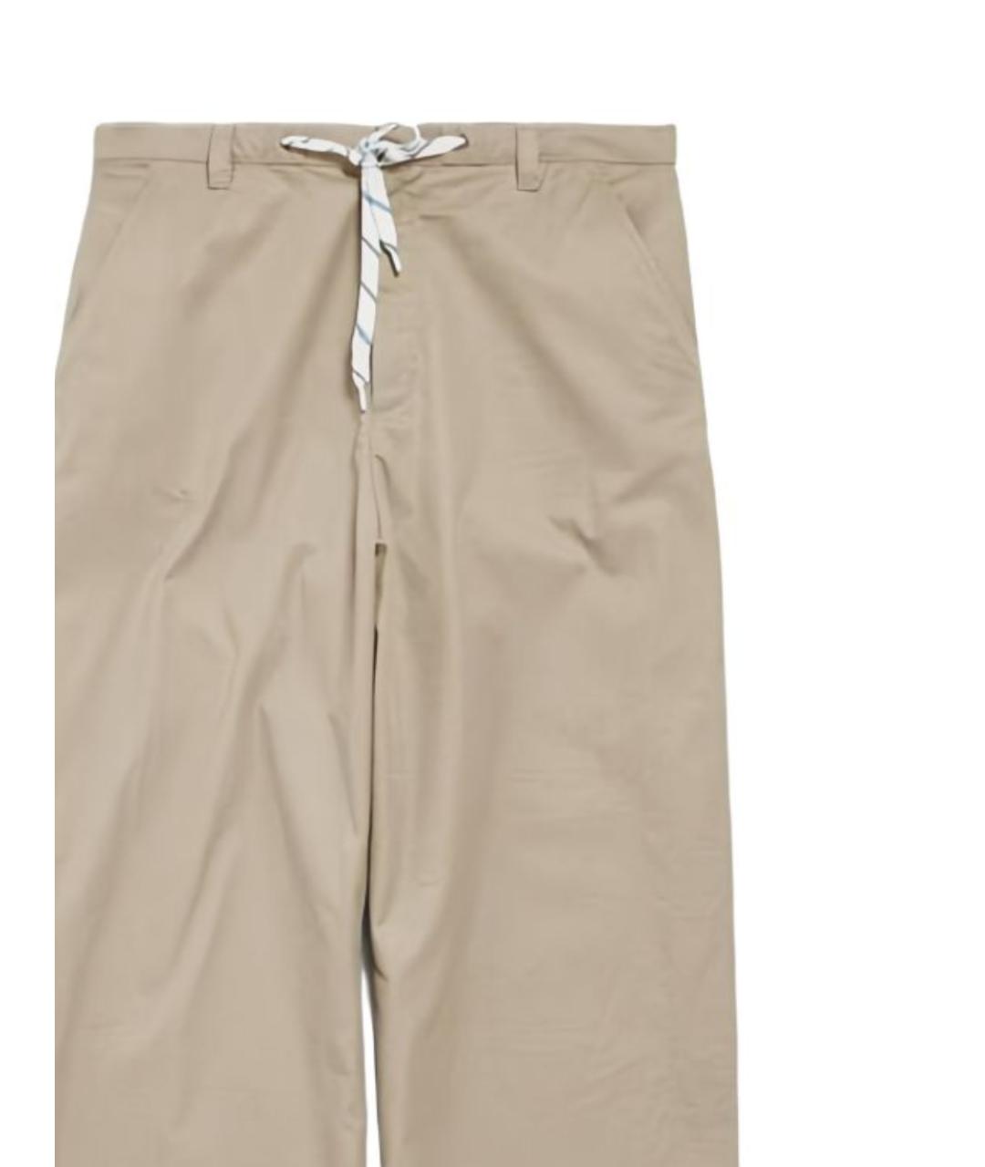 BALENCIAGA Бежевые хлопковые повседневные брюки, фото 2