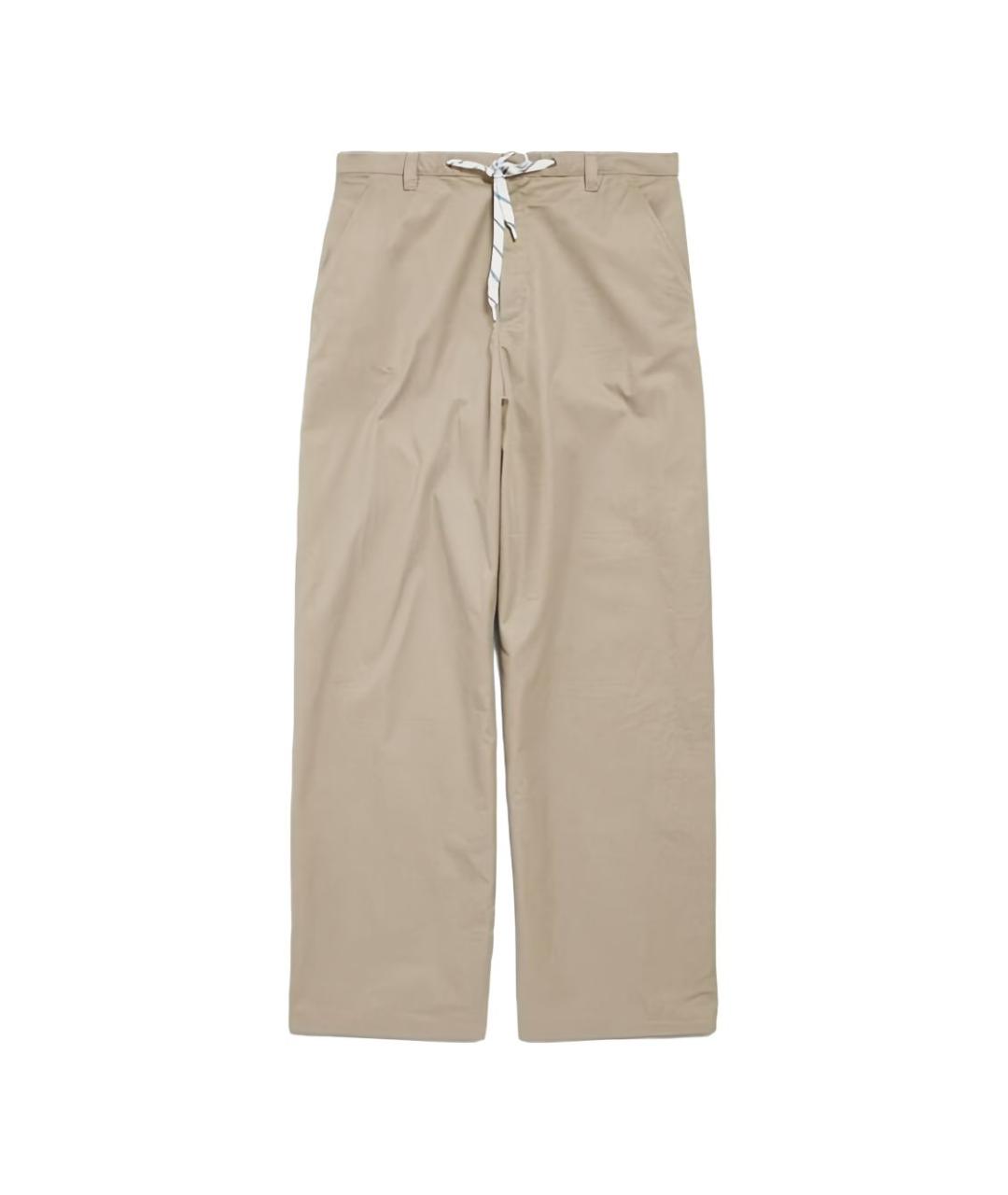 BALENCIAGA Бежевые хлопковые повседневные брюки, фото 1