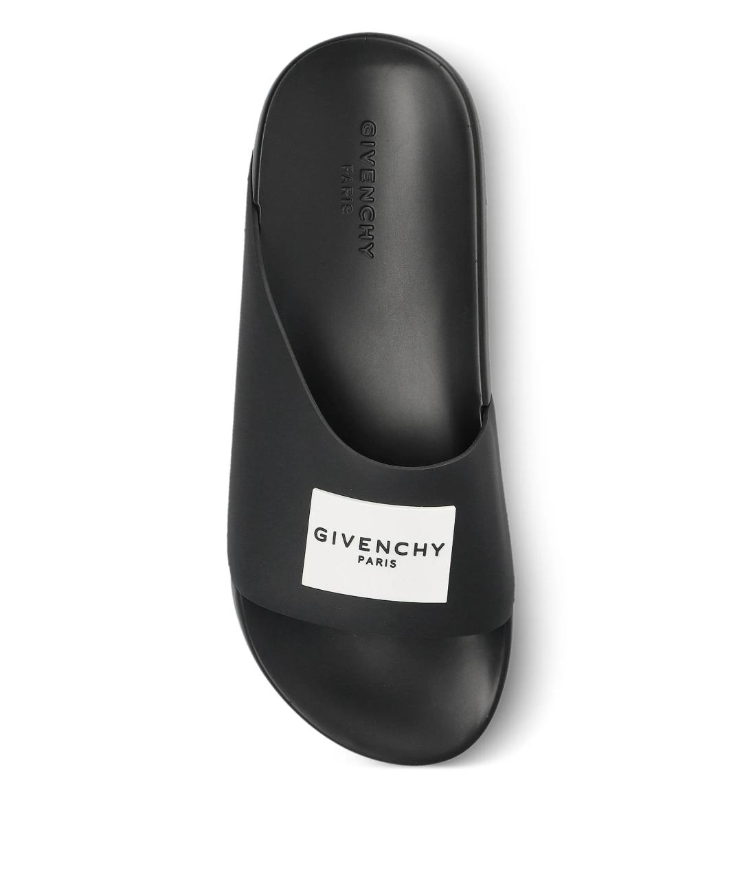 GIVENCHY Черные резиновые шлепанцы, фото 4