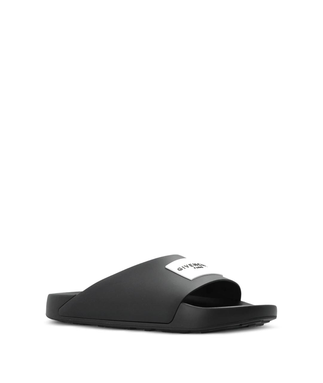 GIVENCHY Черные резиновые шлепанцы, фото 2