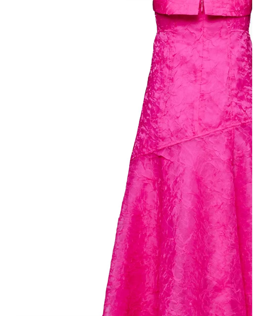 GANNI Фуксия полиэстеровое коктейльное платье, фото 3