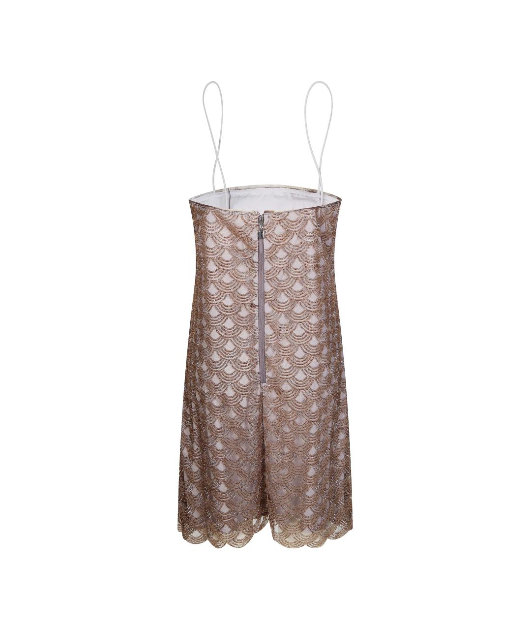 ROTATE Серое полиэстеровое повседневное платье, фото 3