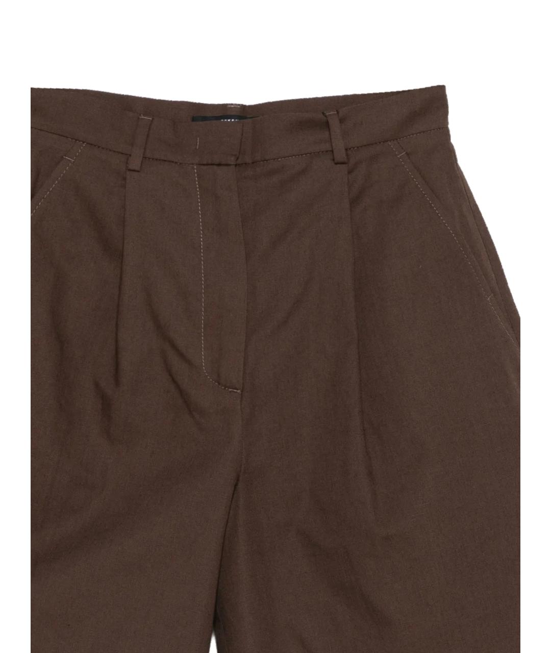 WEEKEND MAX MARA Коричневые хлопковые шорты, фото 2