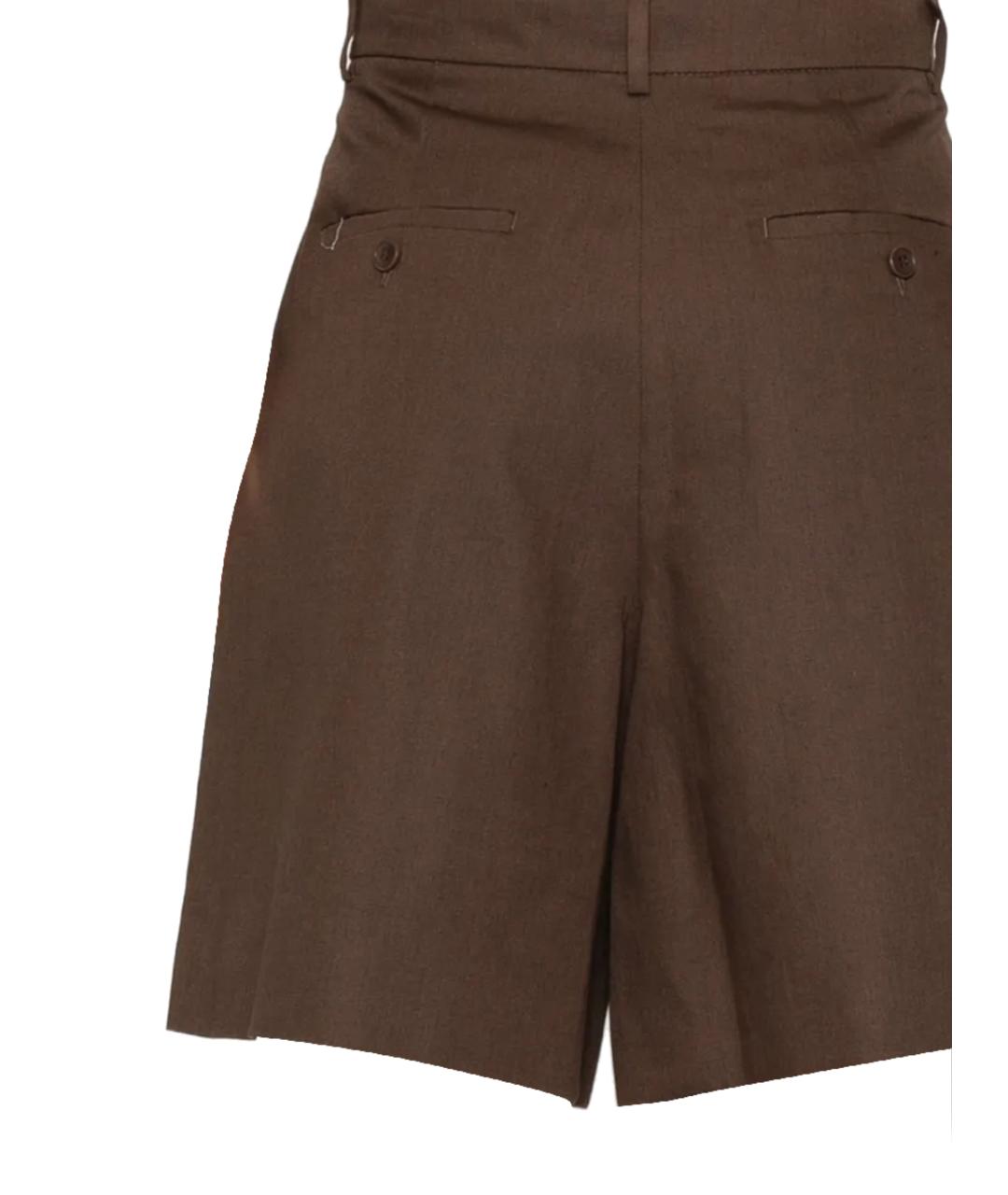 WEEKEND MAX MARA Коричневые хлопковые шорты, фото 3