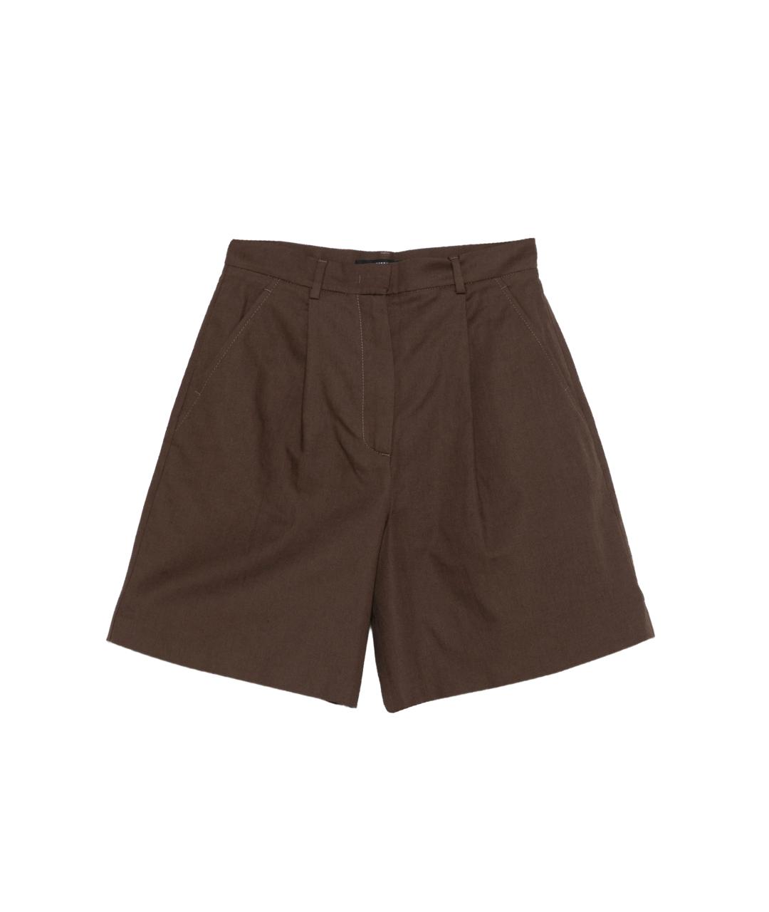 WEEKEND MAX MARA Коричневые хлопковые шорты, фото 1