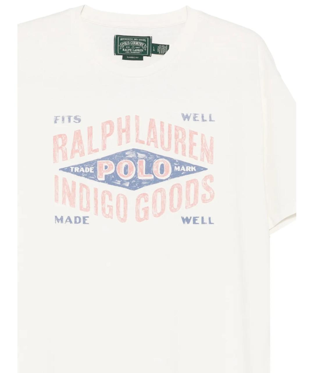 POLO RALPH LAUREN Белая хлопковая футболка, фото 2