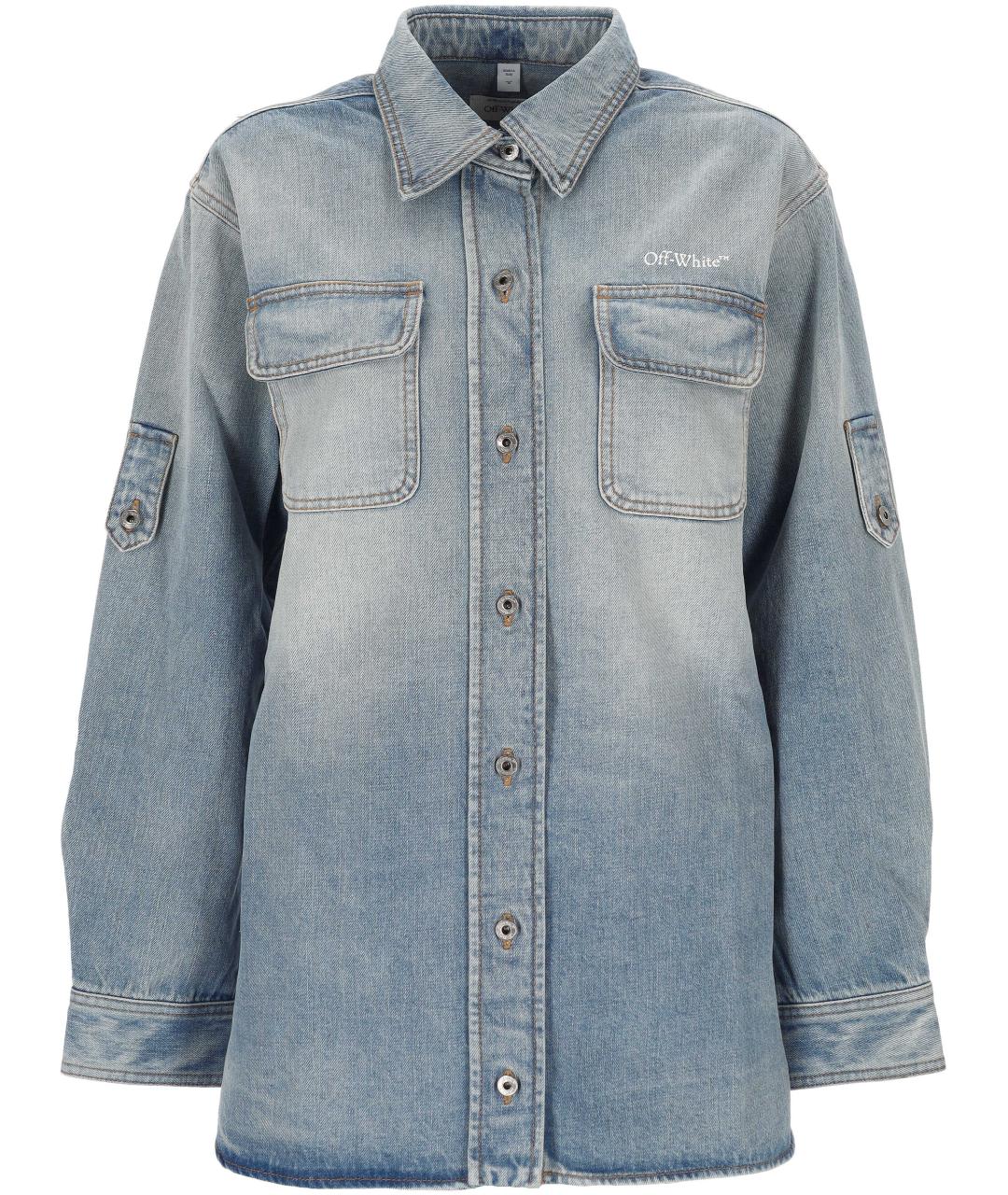 OFF-WHITE Голубая хлопковая рубашка, фото 1