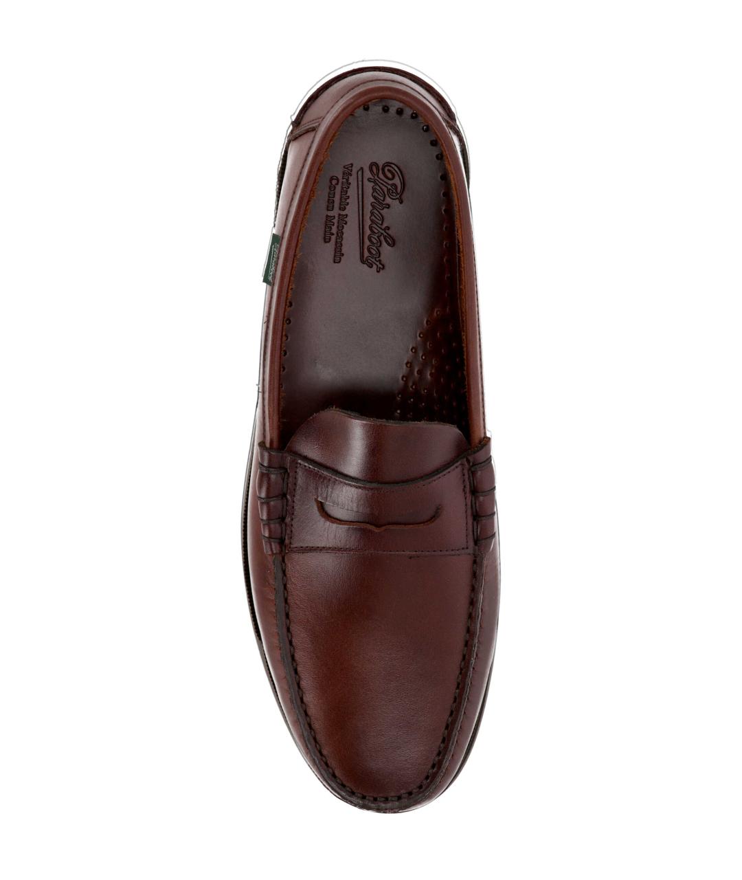 PARABOOT Бордовые кожаные лоферы, фото 4