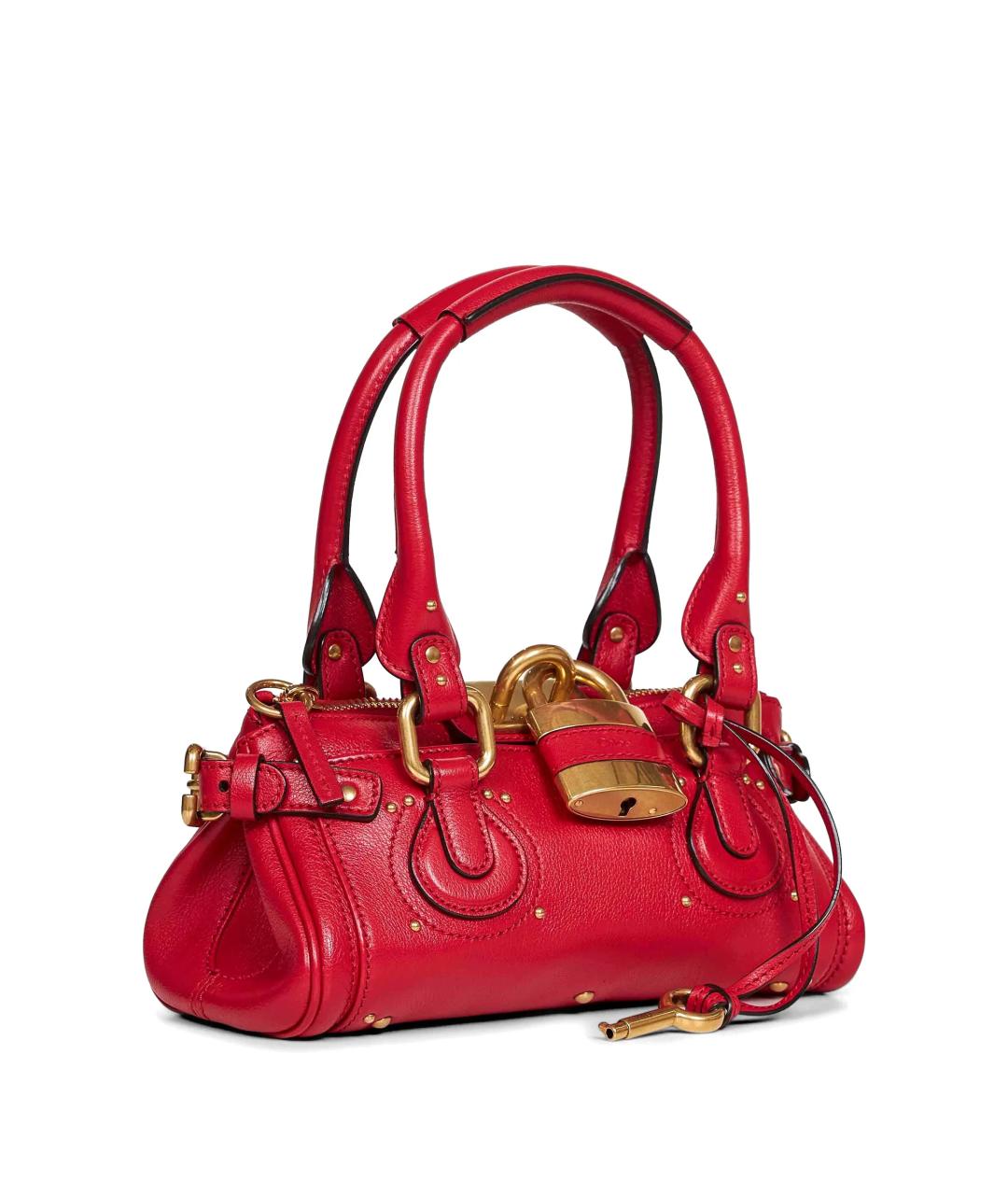CHLOE Красная кожаная сумка через плечо, фото 2
