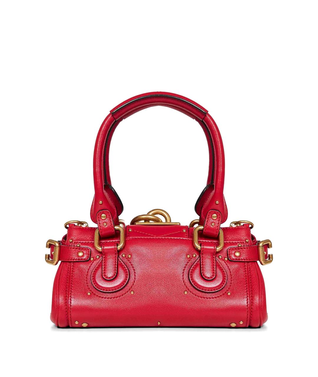 CHLOE Красная кожаная сумка через плечо, фото 3
