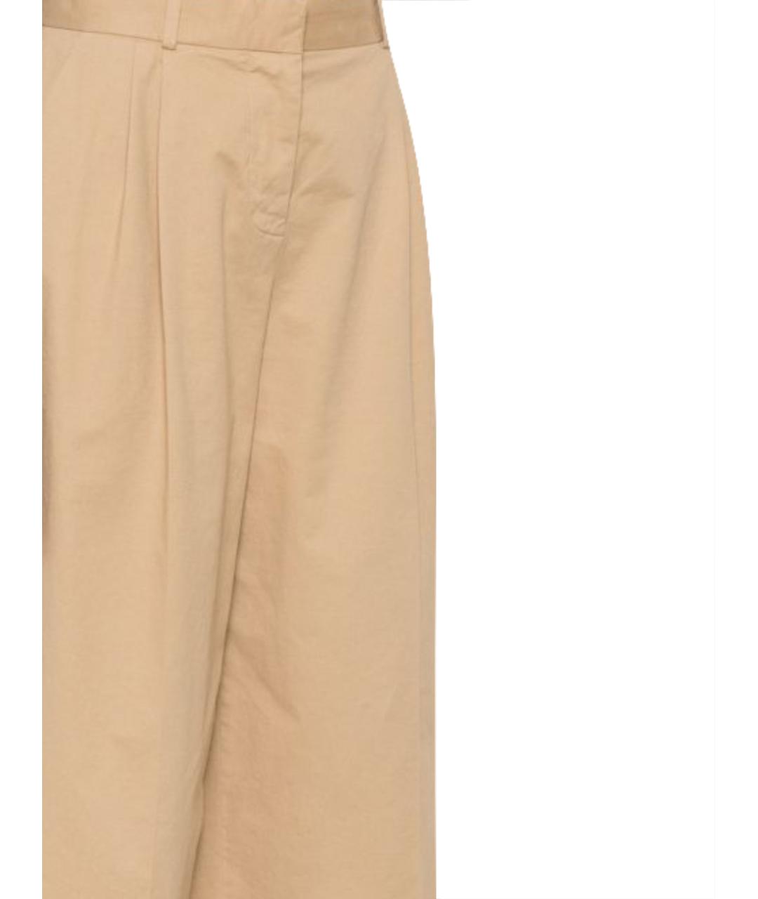 THE ROW Бежевые хлопковые прямые брюки, фото 3