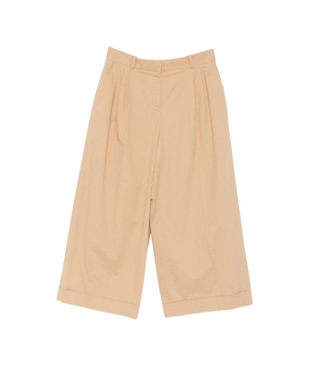 THE ROW Бежевые хлопковые прямые брюки, фото 1