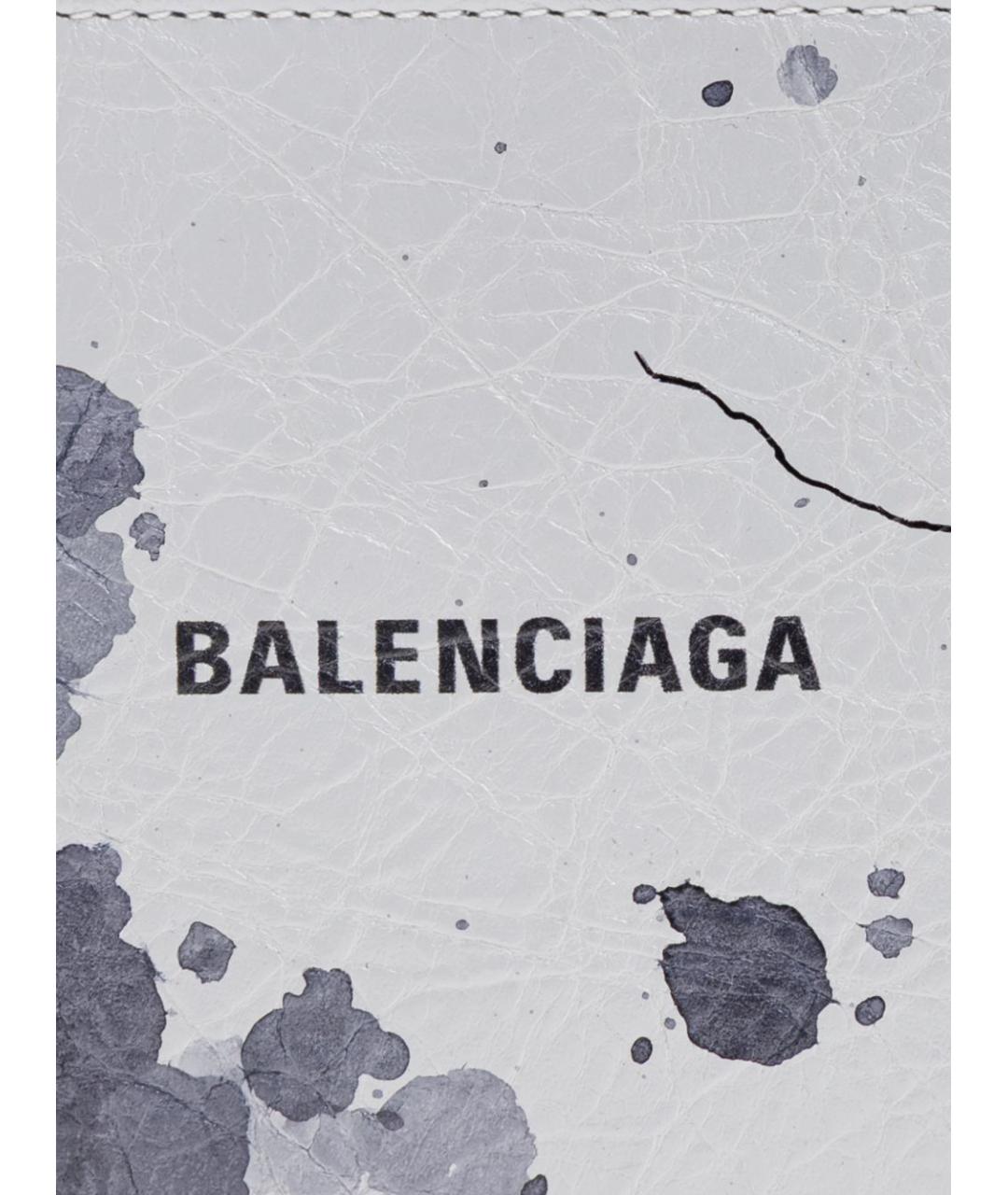 BALENCIAGA Серый кожаный кошелек, фото 2