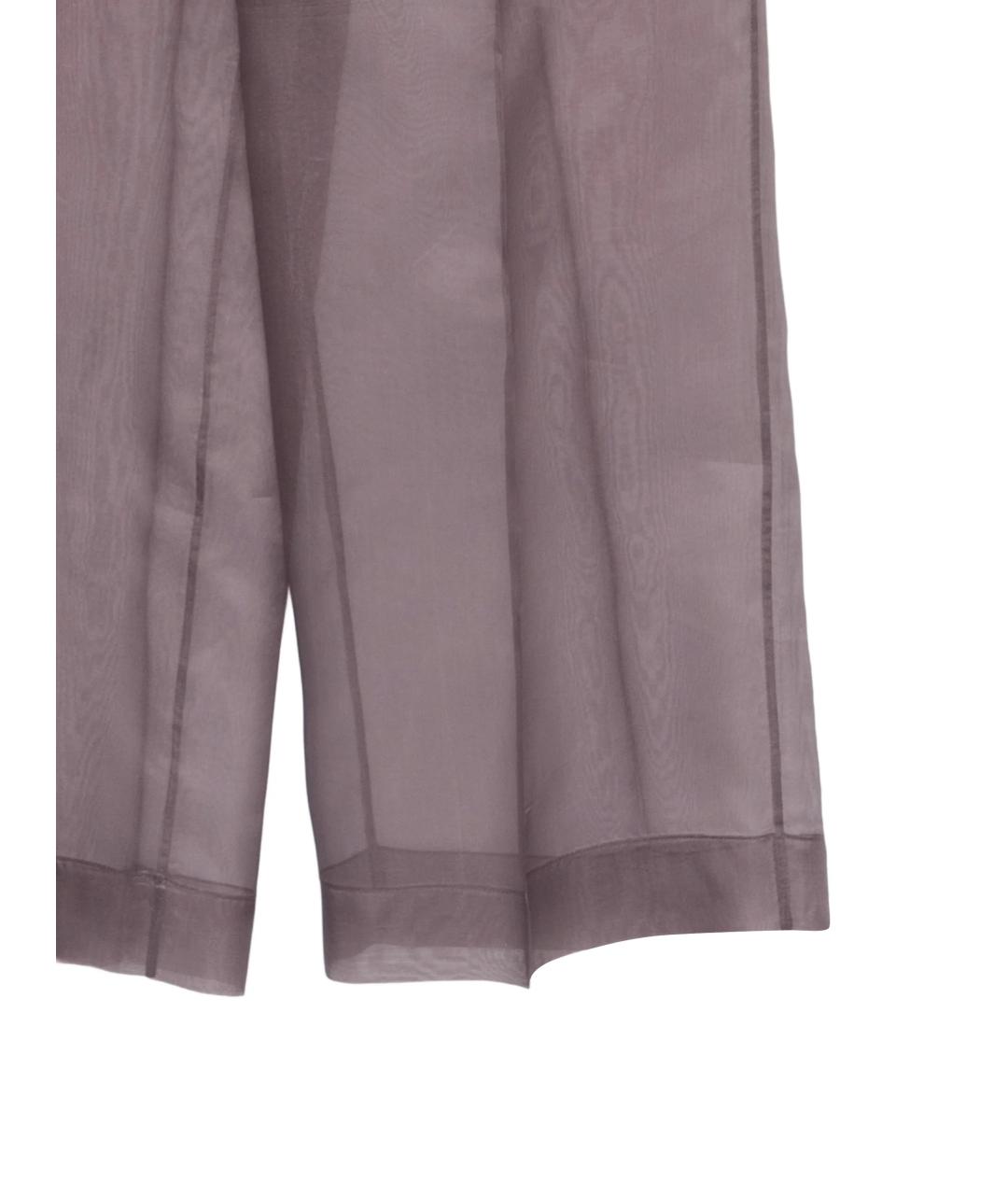 ANTONELLI FIRENZE Серые шелковые прямые брюки, фото 2