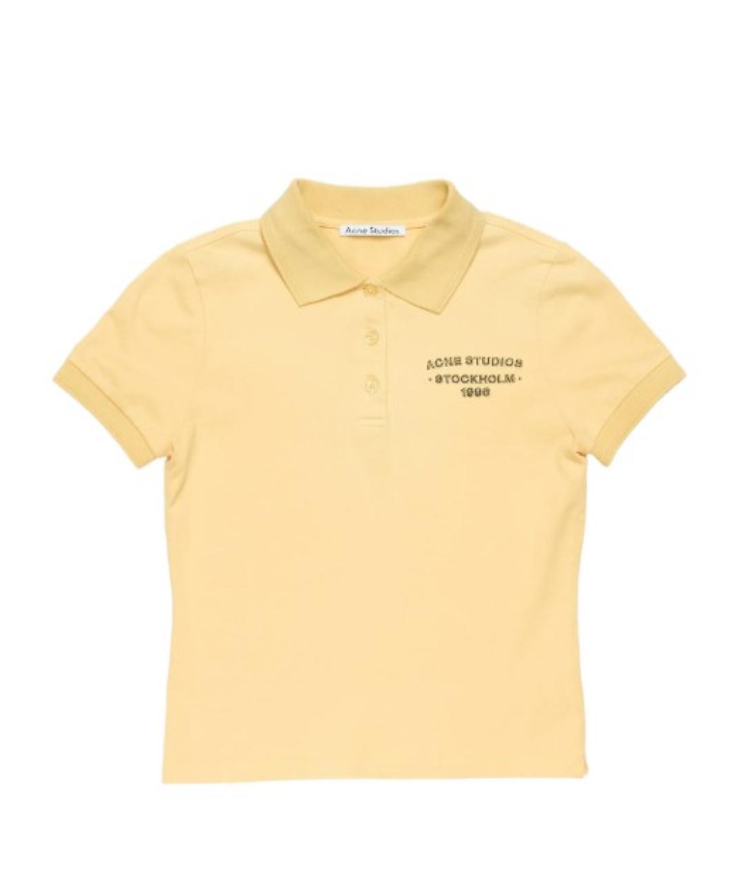 ACNE STUDIOS Желтая хлопковая футболка, фото 1