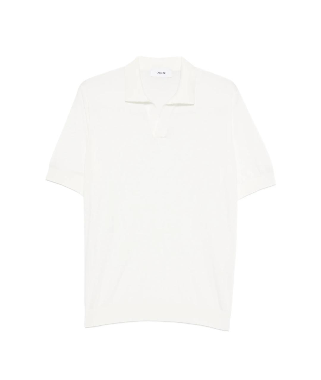 LARDINI Белая хлопковая футболка, фото 1