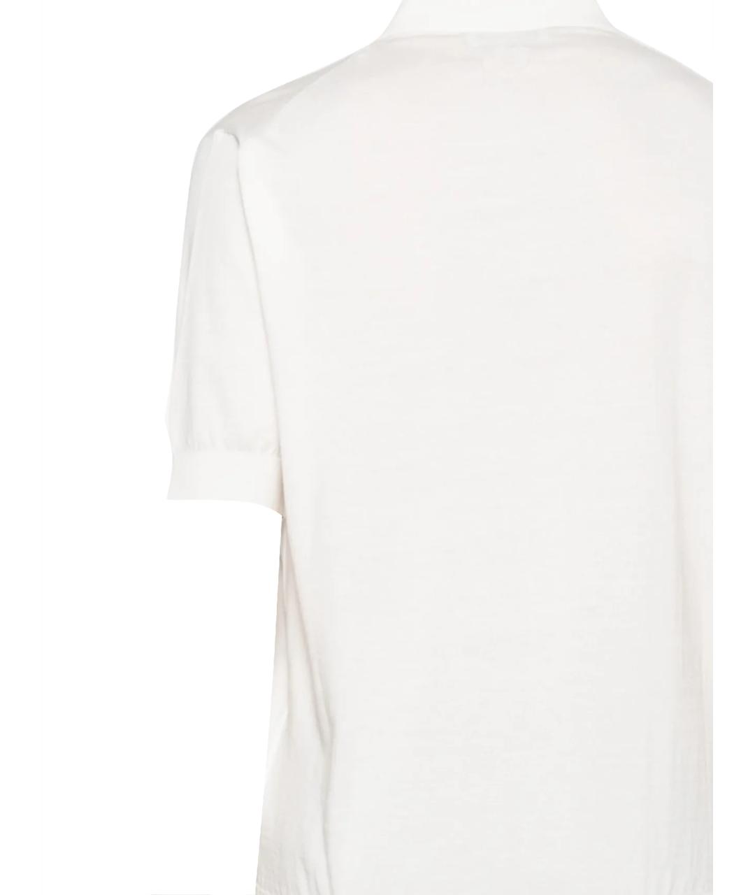 LARDINI Белая хлопковая футболка, фото 3