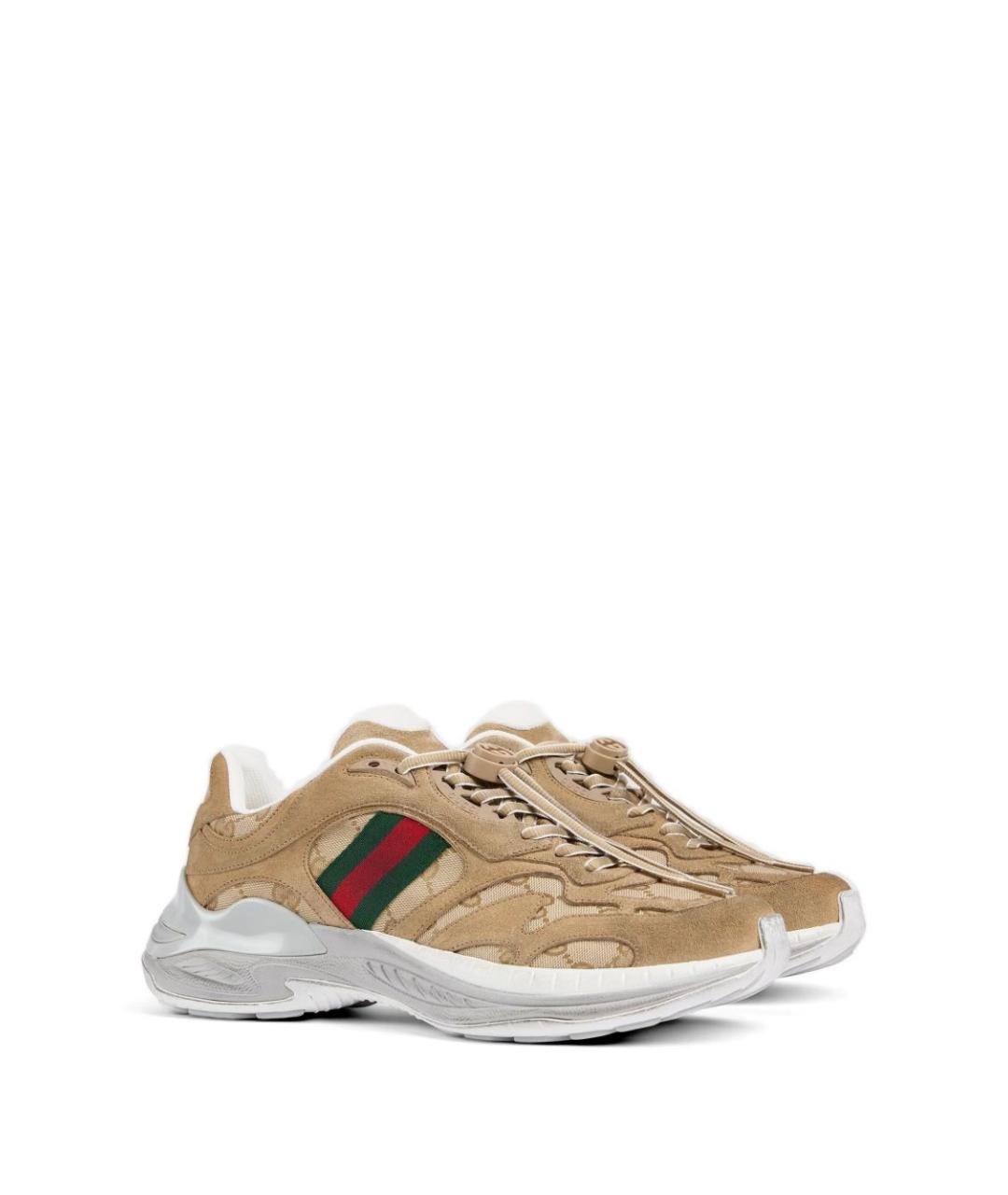 GUCCI Мульти замшевые низкие кроссовки / кеды, фото 2