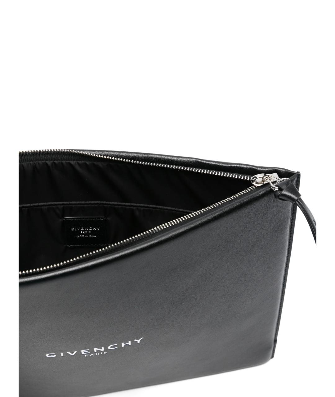 GIVENCHY Черная кожаная барсетка, фото 3