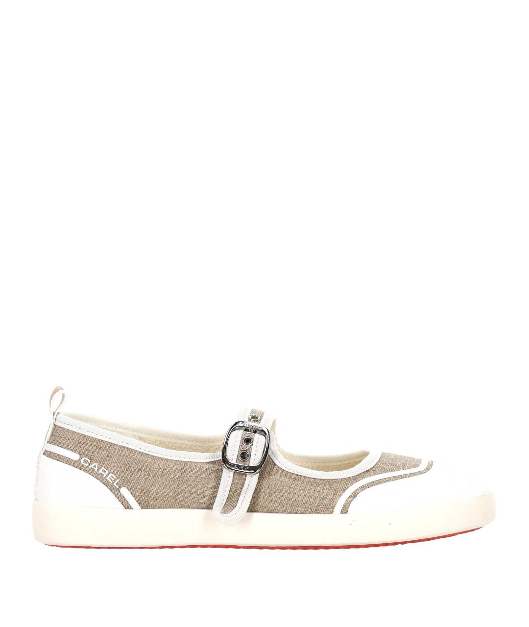 CAREL Бежевые текстильные балетки, фото 1