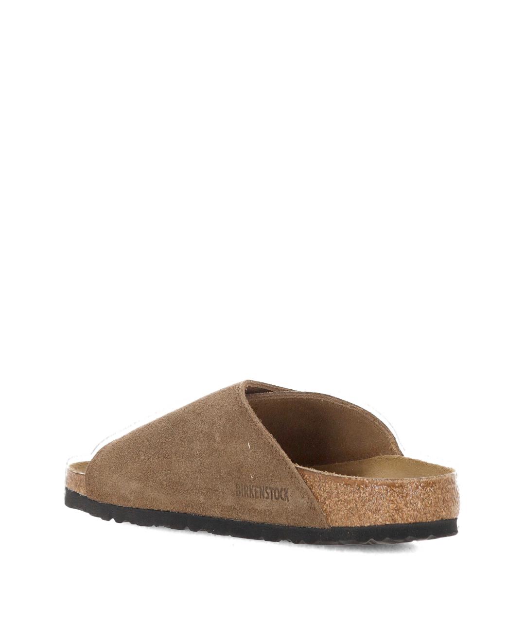 BIRKENSTOCK Коричневые замшевые сандалии, фото 3