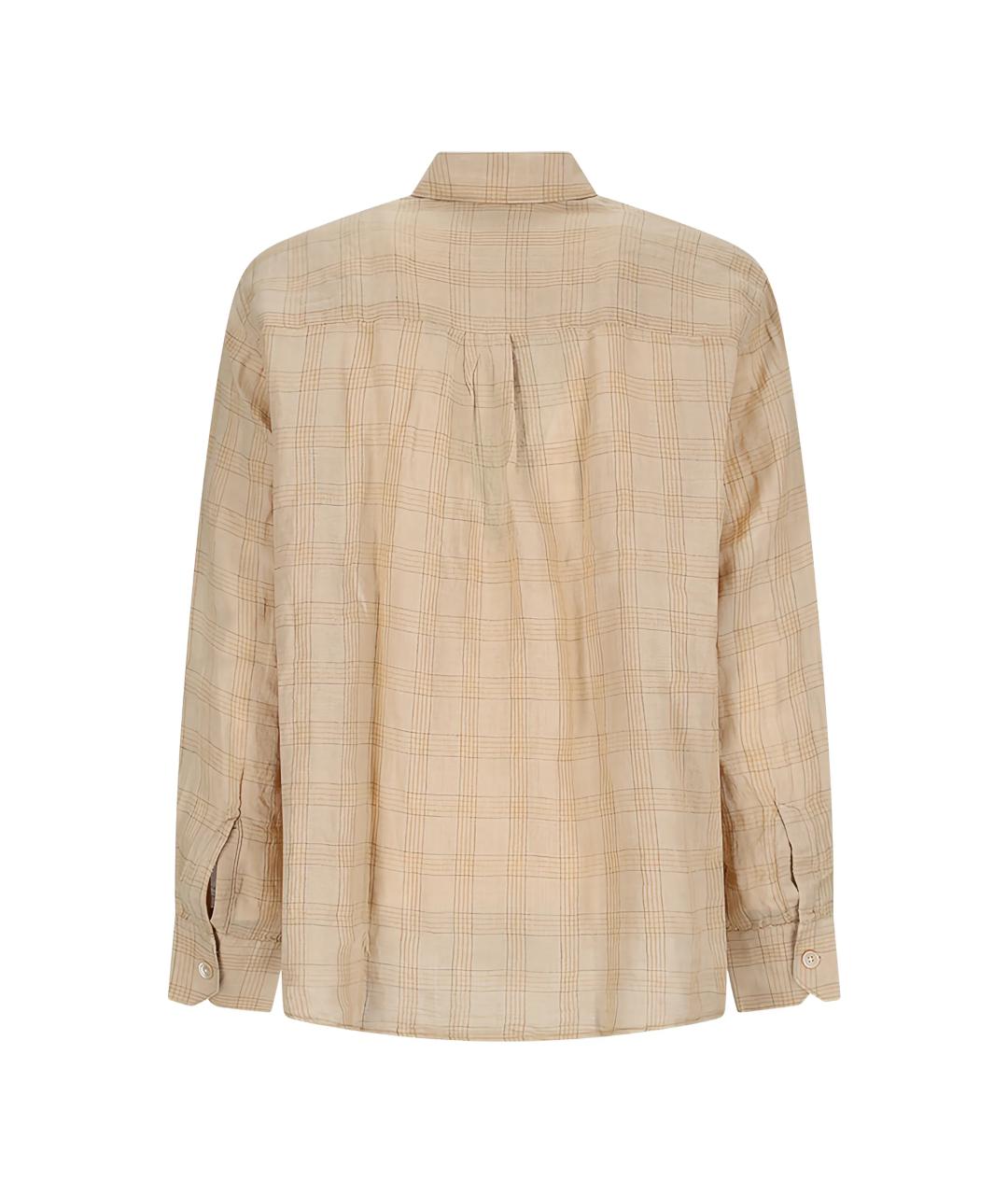 OUR LEGACY Бежевая льняная кэжуал рубашка, фото 3