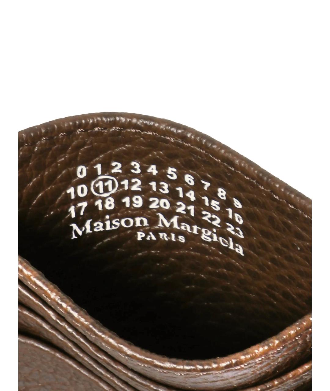 MAISON MARGIELA Коричневый кожаный кардхолдер, фото 2