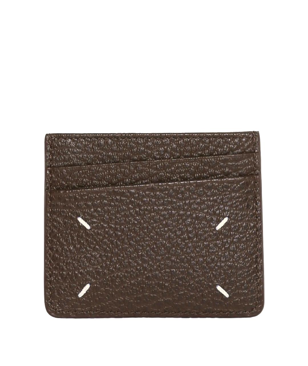 MAISON MARGIELA Коричневый кожаный кардхолдер, фото 3